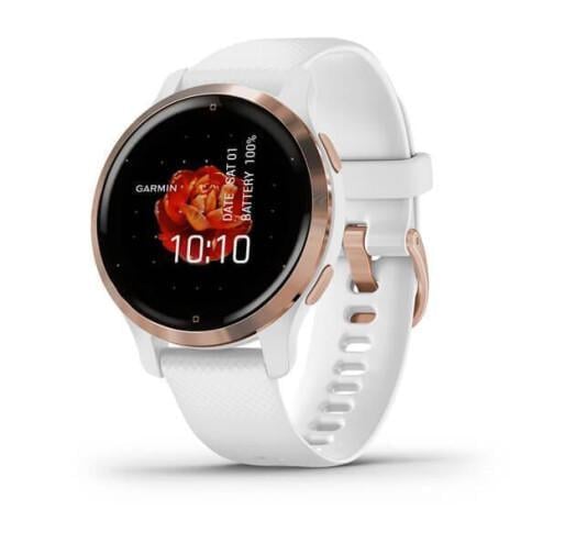 Смарт-часы Garmin Venu 2SBezel with White Case and Silicone Band Rose Gold (010-02429-13/03)