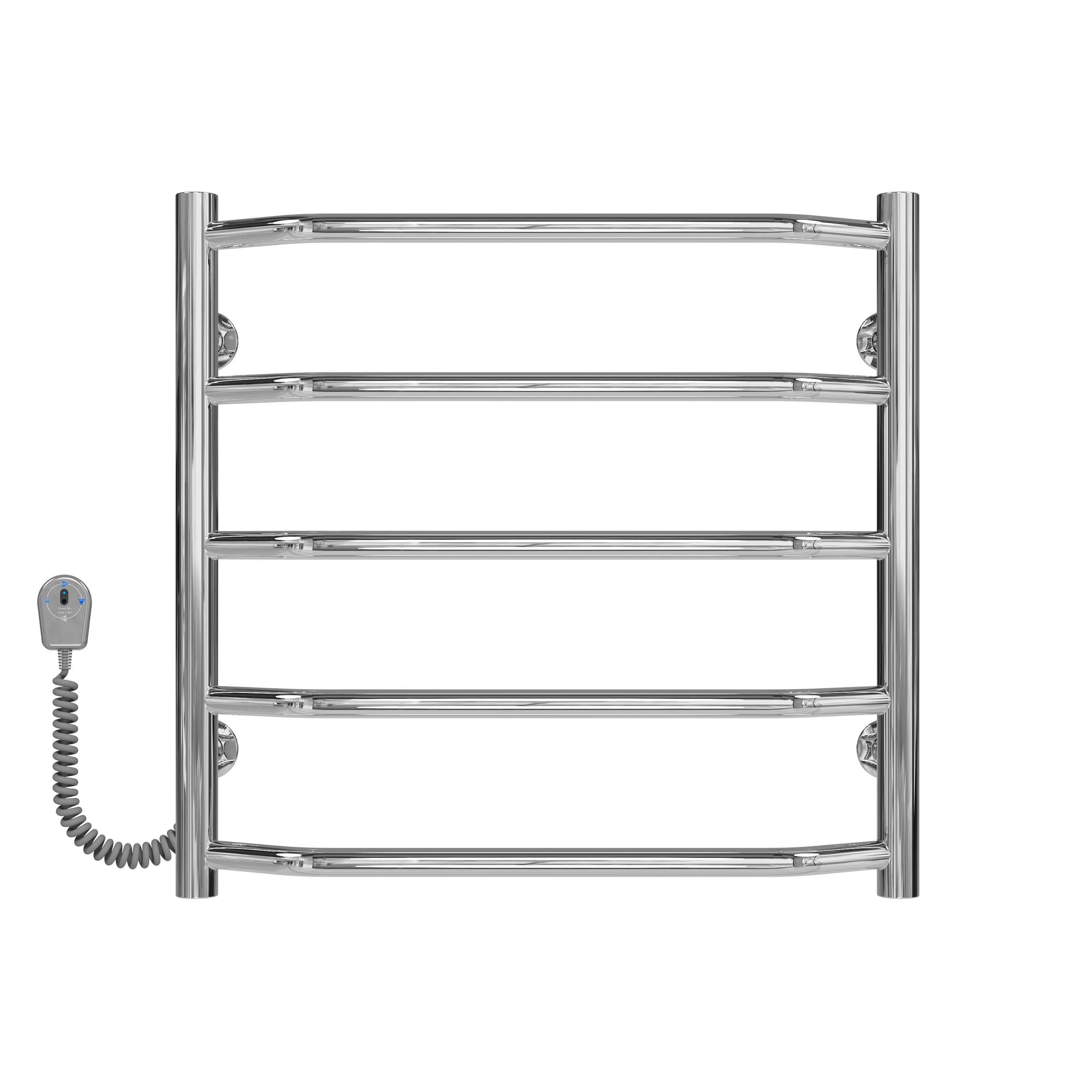 Полотенцесушитель электрический Deffi Трапеция П5 EF16 левое подключение нержавеющая сталь 500х500 мм Хром (C.TR.50.50.5.E.C.L.5)