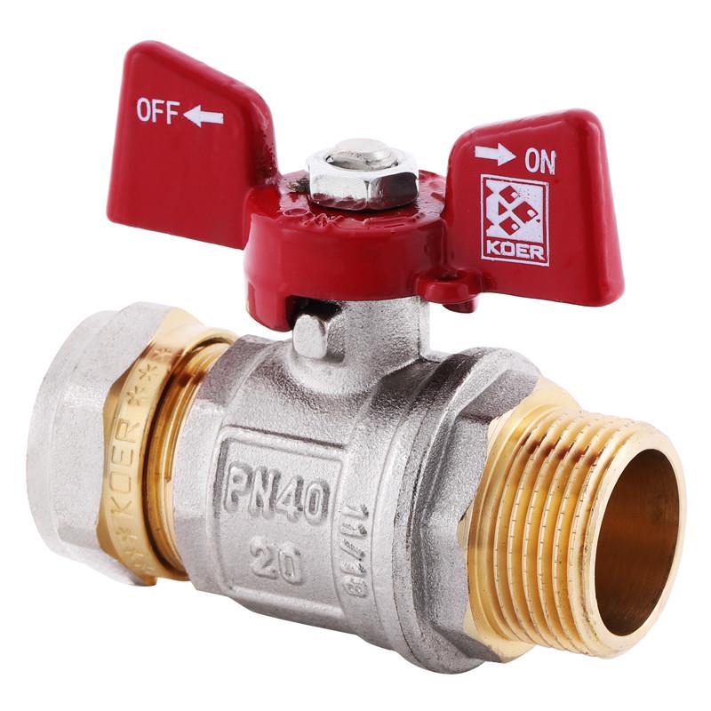 Кран шаровой KOER KR.351 WING 20 мм x 3/4" М (LL1790)