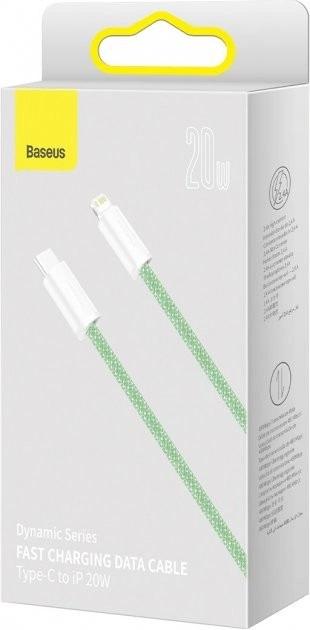 Кабель для айфону BASEUS Dynamic Series Fast Charging Data Cable Type-C to Lightning 20W 2 м Green (45638) - фото 8