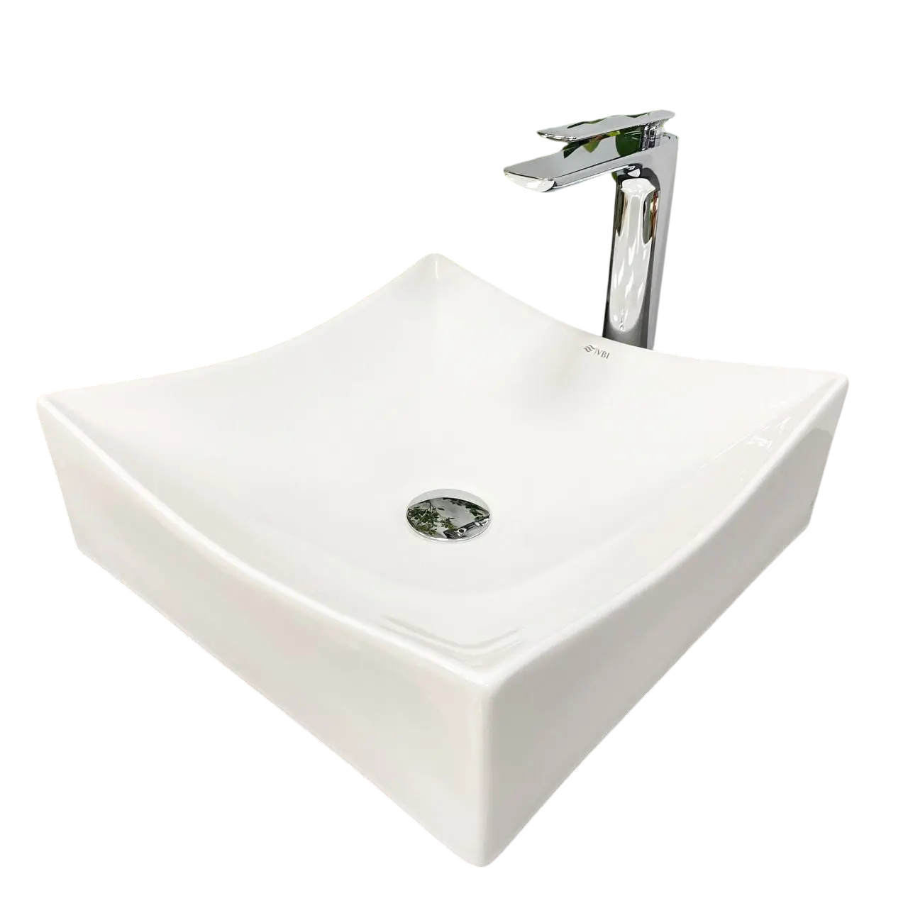 Раковина накладная VBI Viareggio S квадратная 400x400 мм Белый глянцевый (RM-VBI-016200)