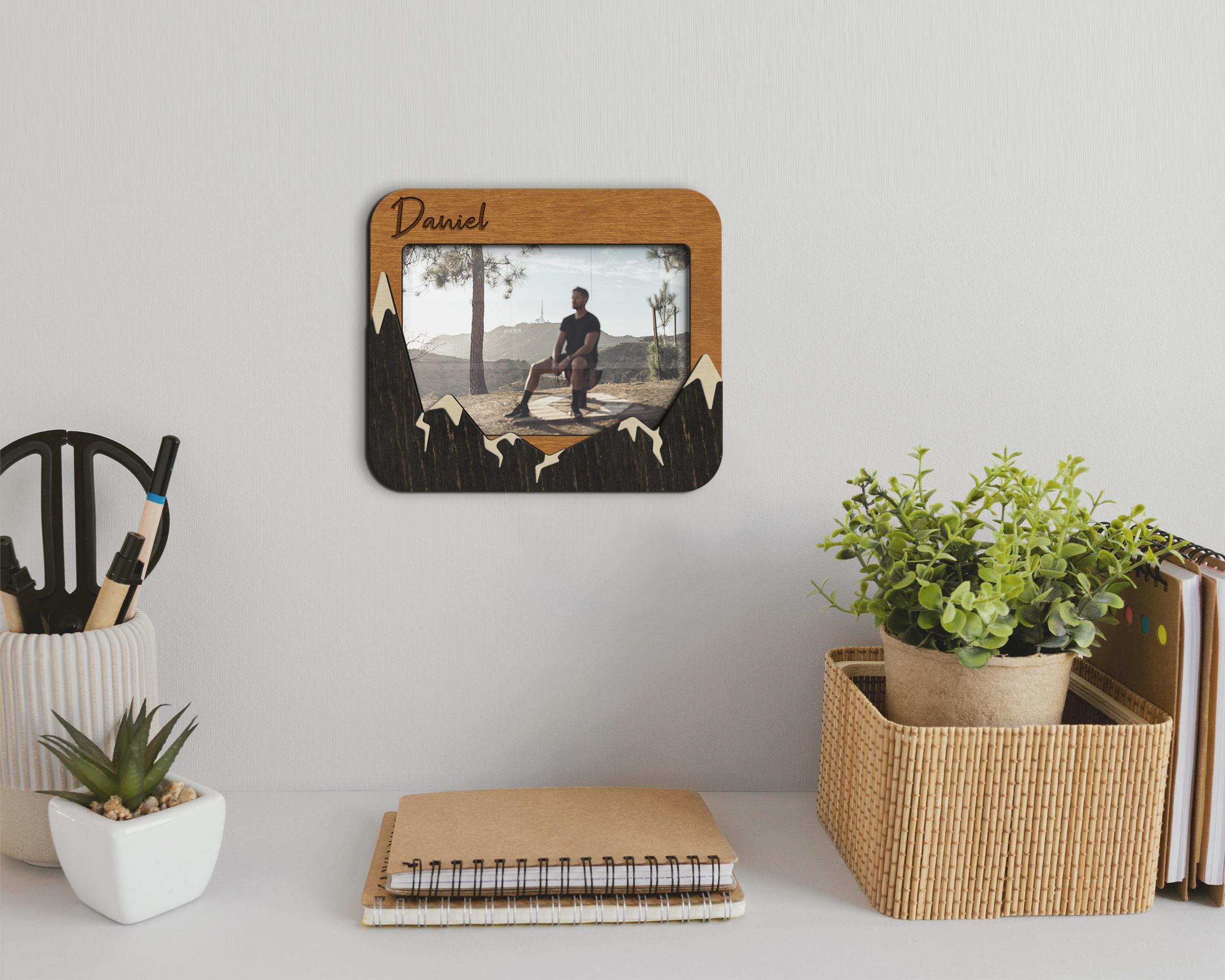 Фоторамка The Frame Depot Гірські вершини під персоналізацію дерево Світло-коричневий (mountain_4x6_horizontal-1) - фото 2 Фоторамка The Frame Depot Гірські вершини під персоналізацію дерево Світло-коричневий (mountain_4x6_horizontal-1) - фото 2