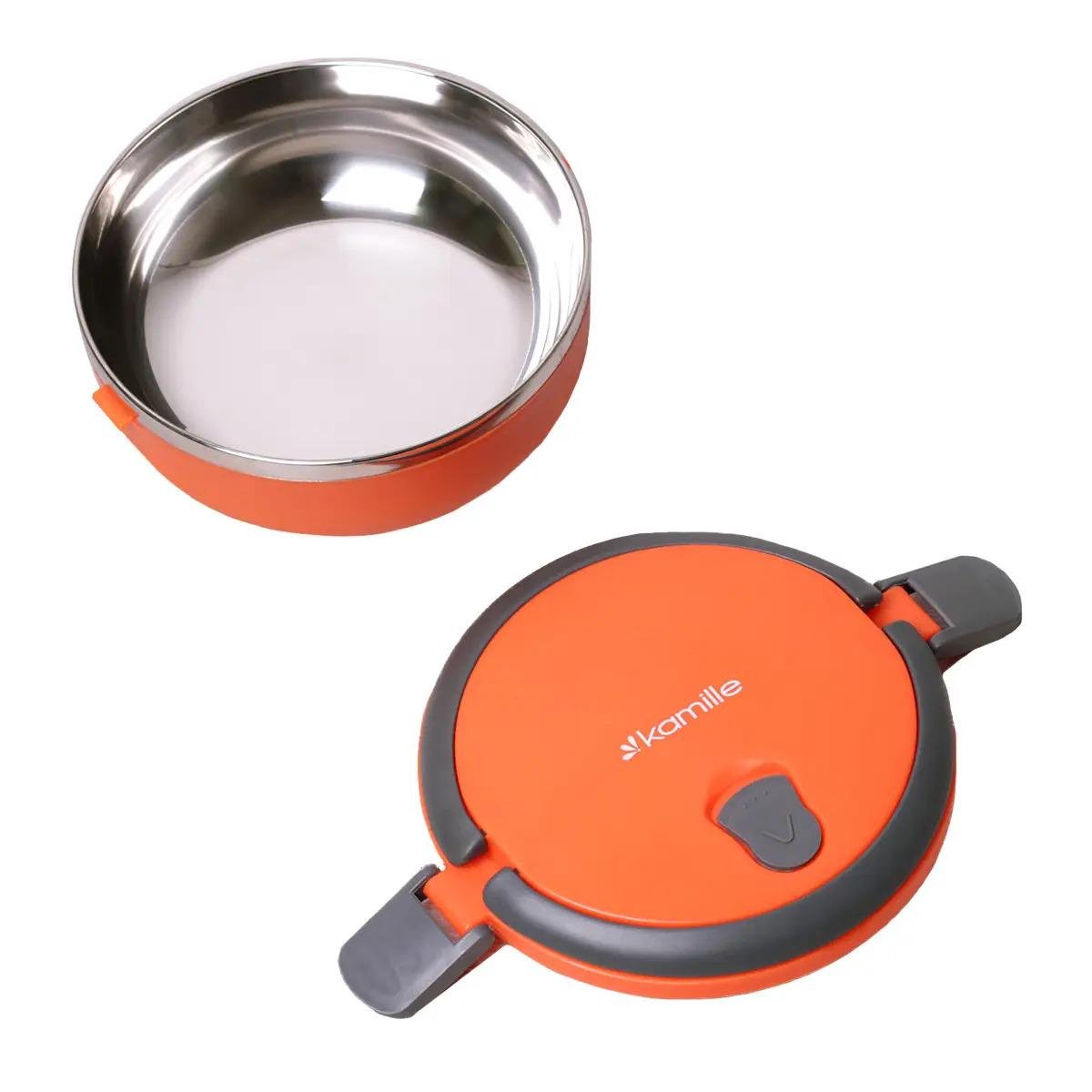 Ланч-бокс Kamille KM-2105-OR 700 мл Помаранчевий (111855) - фото 3 Ланч-бокс Kamille KM-2105-OR 700 мл Помаранчевий (111855) - фото 3