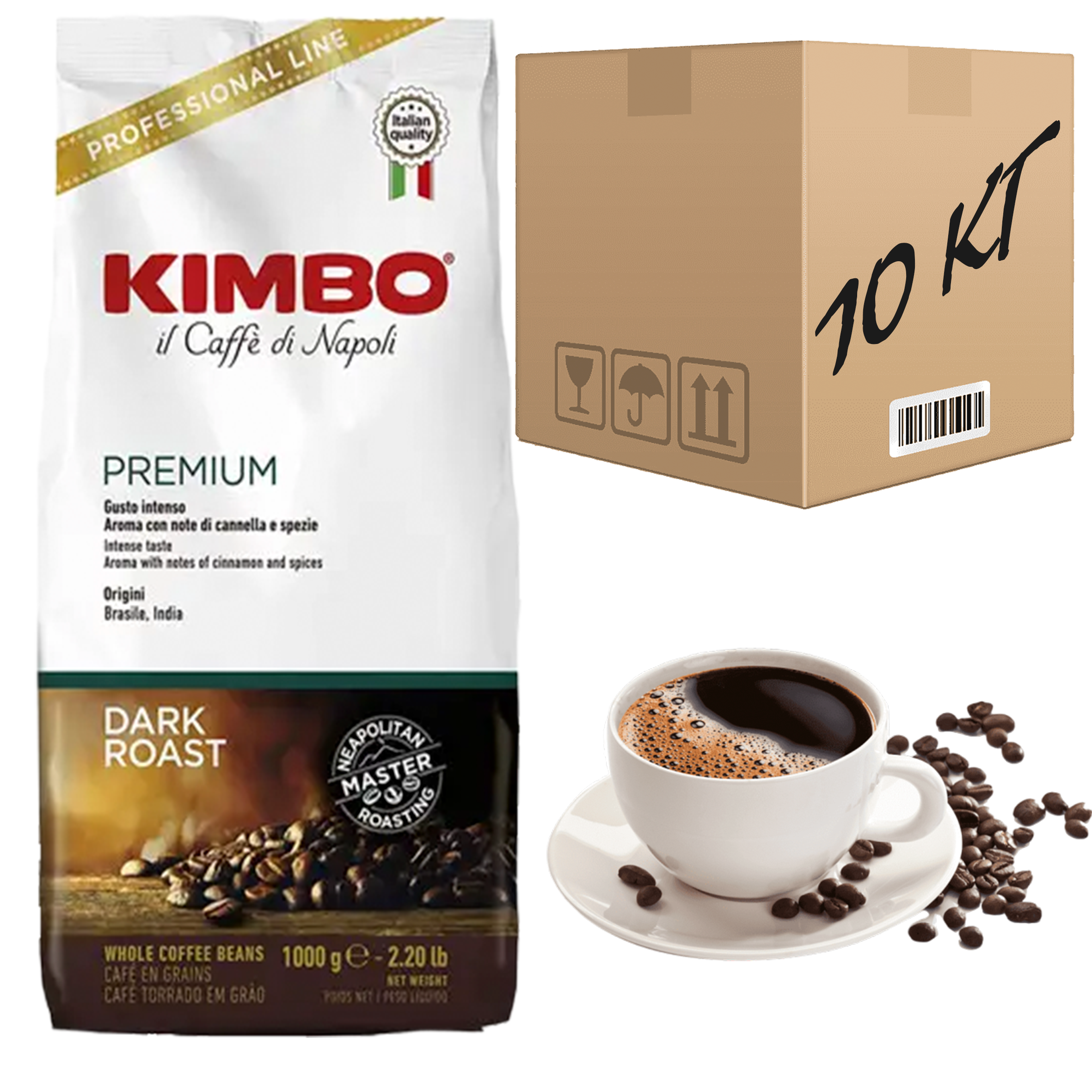 Кофе Kimbo Premium в зернах 1 кг 10 шт. (optnob00000671)