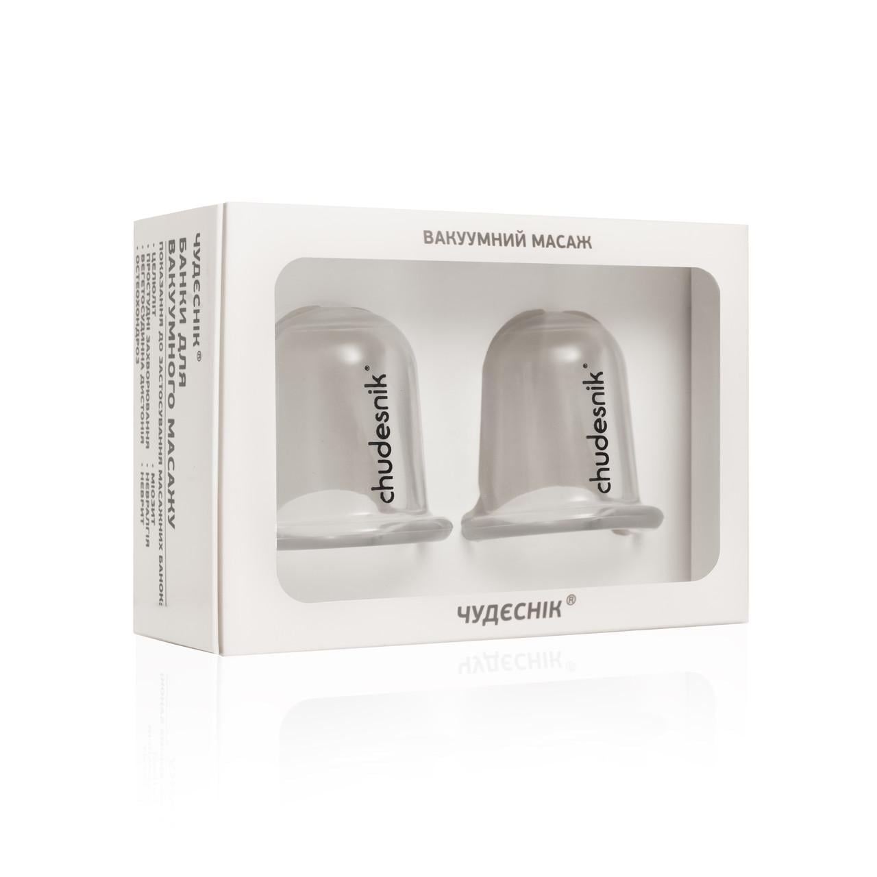Банки массажные вакуумные Chudesnik БМП-35 для тела 2 шт. Прозрачный (60582334) Банки массажные вакуумные Chudesnik БМП-35 для тела 2 шт. Прозрачный (60582334)