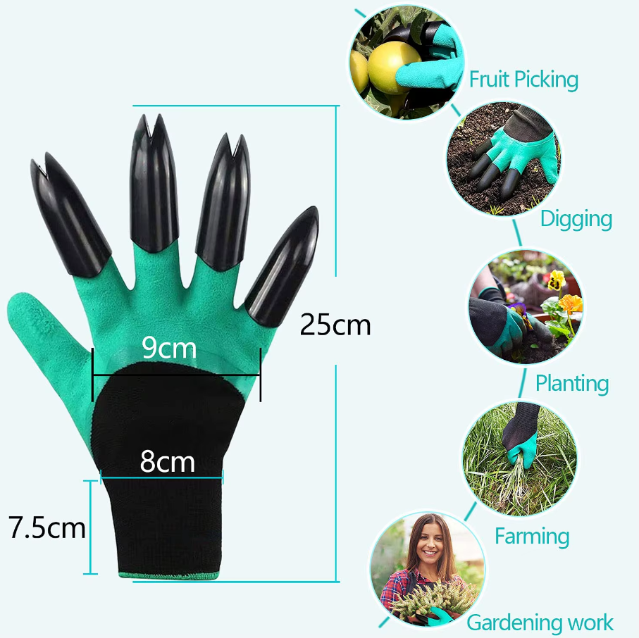 Перчатки садовые универсальные с пластиковыми когтями для сада и огорода (R9302) - фото 9 Перчатки садовые универсальные с пластиковыми когтями для сада и огорода (R9302) - фото 9
