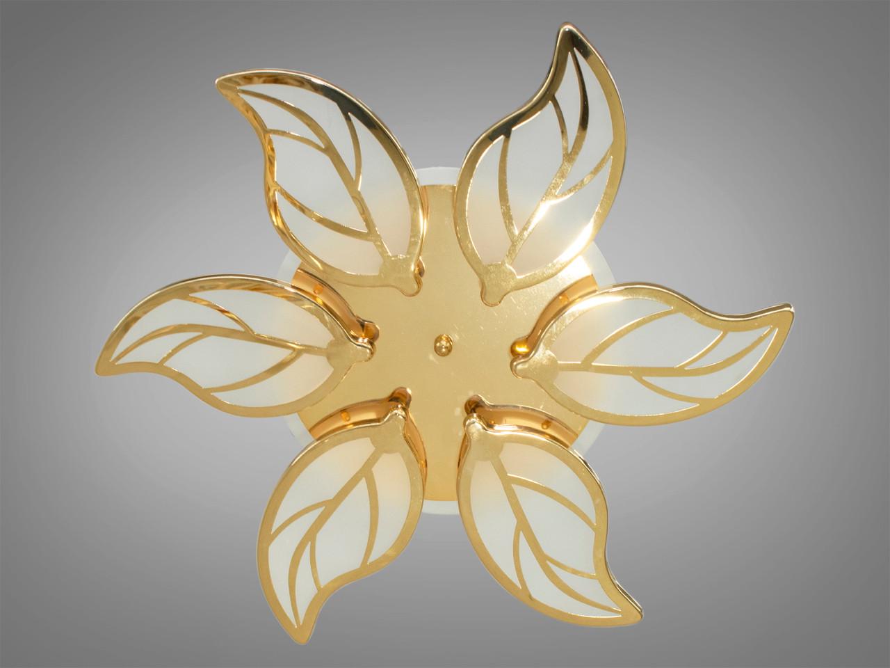 Люстра LED в спальню с пультом 8028-6G-LS 105W на 15 м2 Золотой (1866761054) - фото 4