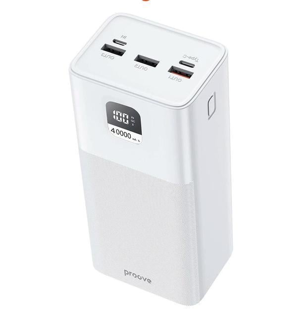 Повербанк Proove Giant 67724 з швидкою зарядкою 100W 40000 mAh Білий - фото 5