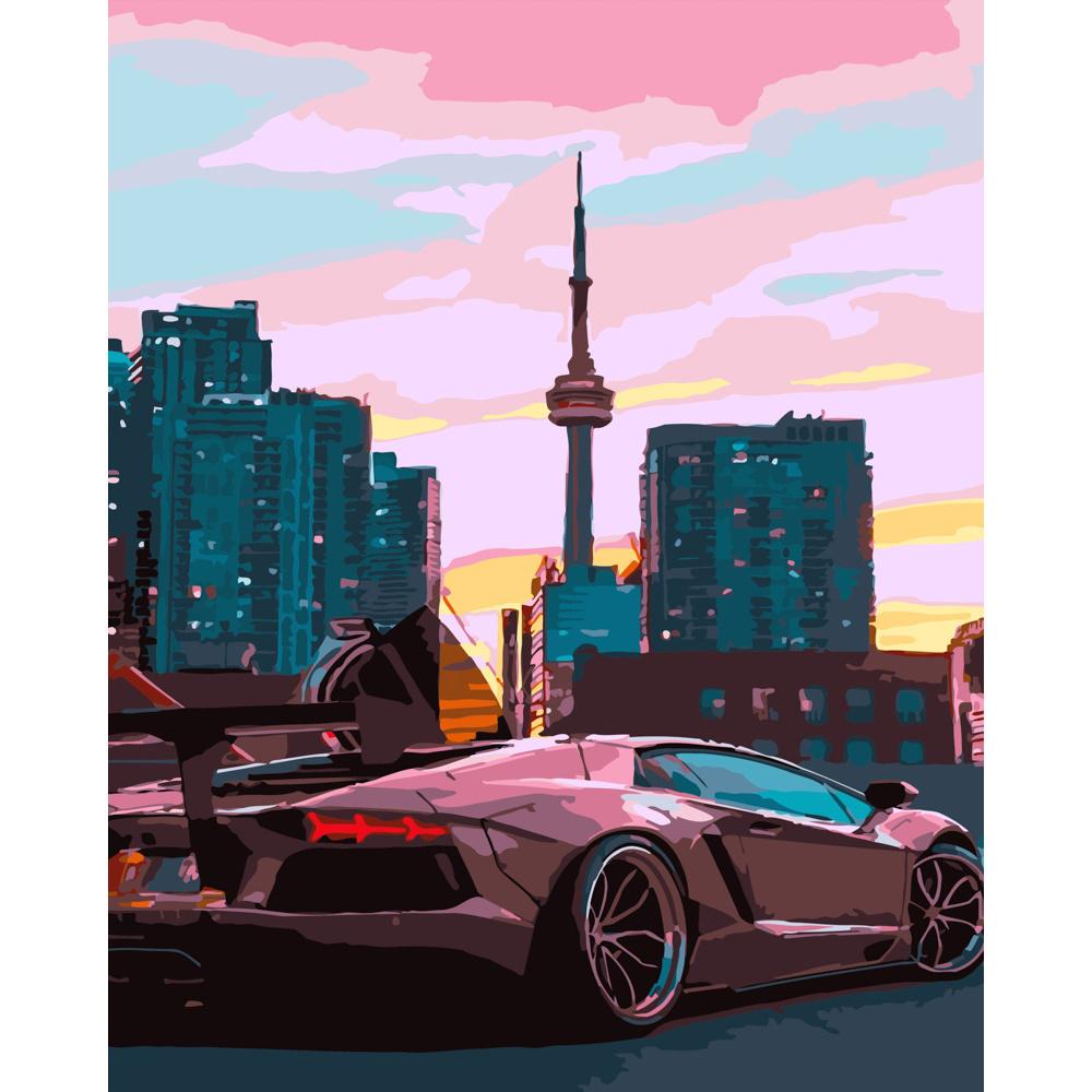 Картина по номерам Strateg Премиум Шикарное Ламборгини 40x50 см (GS415)