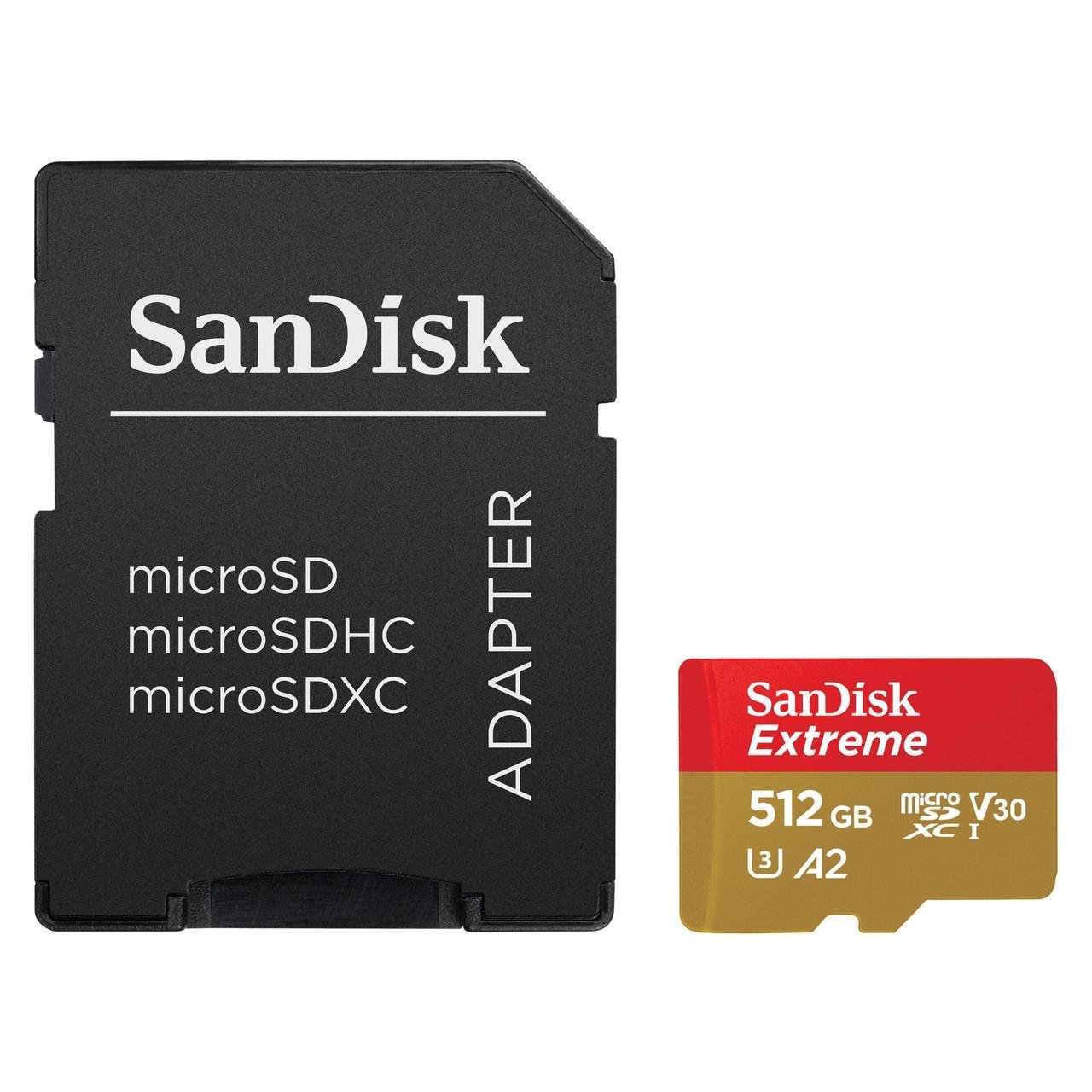 Карта памяти SanDisk Extreme SDSQXAV-512G-GN6MA kr microSDXC UHS-I U3 A2 512 ГБ (2230711487)