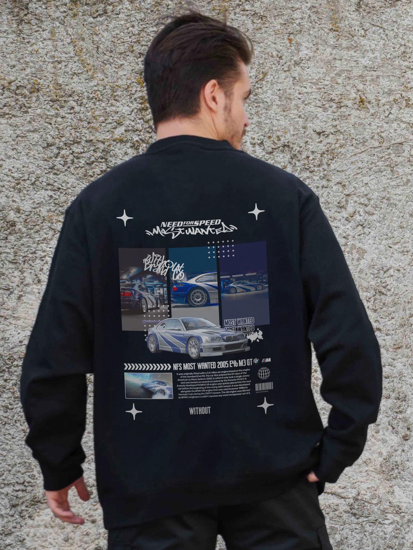 Світшот оверсайз з принтом Without Wanted 2XL/3XL Black (2XL/3XL8055674)