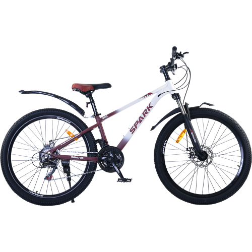 Велосипед Spark SOL колеса 26" алюминиевая рама 13" Белый с бордовым (000239382)