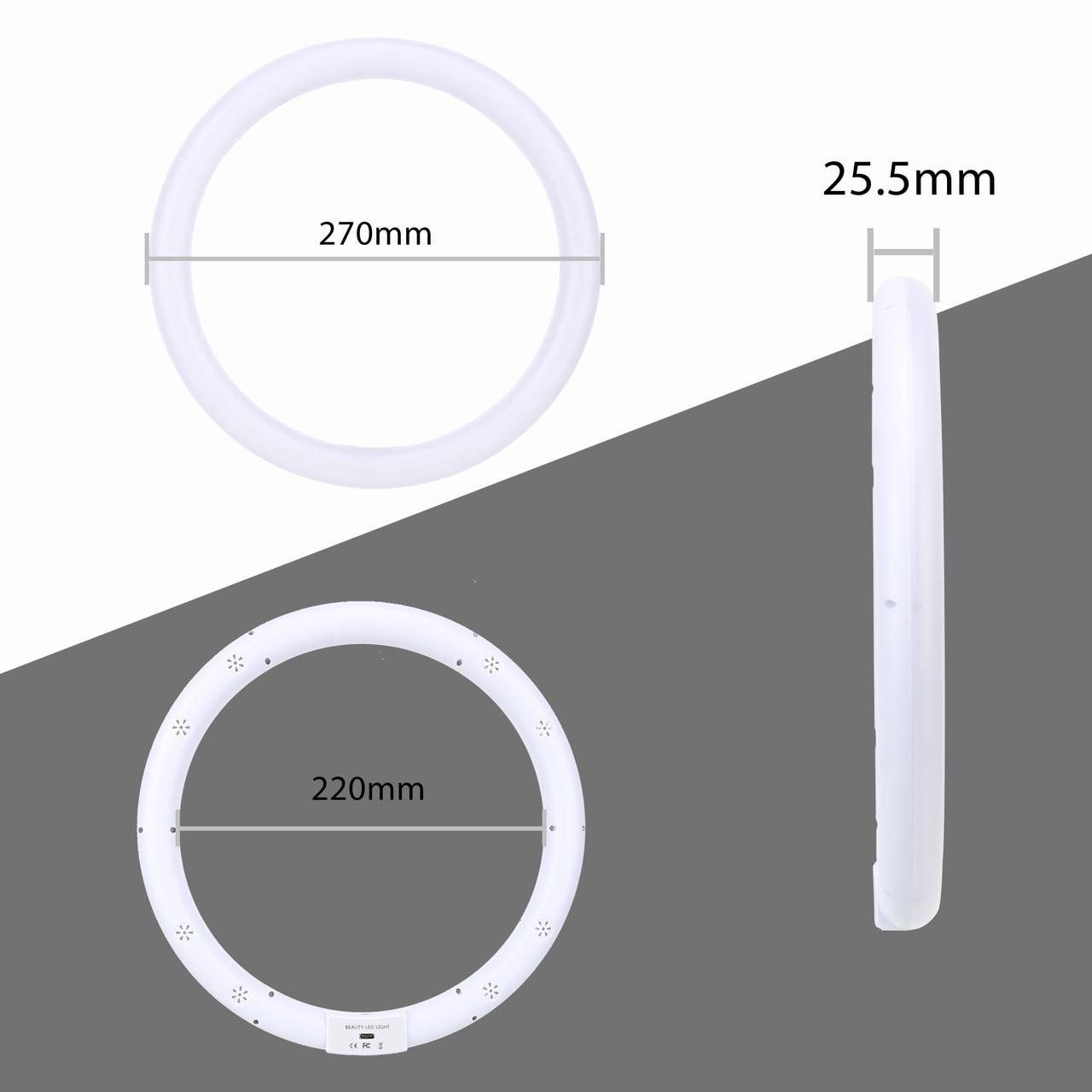 Світло кільцеве Led ZM118 10 з пультом USB стійкою та шарніром для предметної зйомки 27х55 см - фото 8