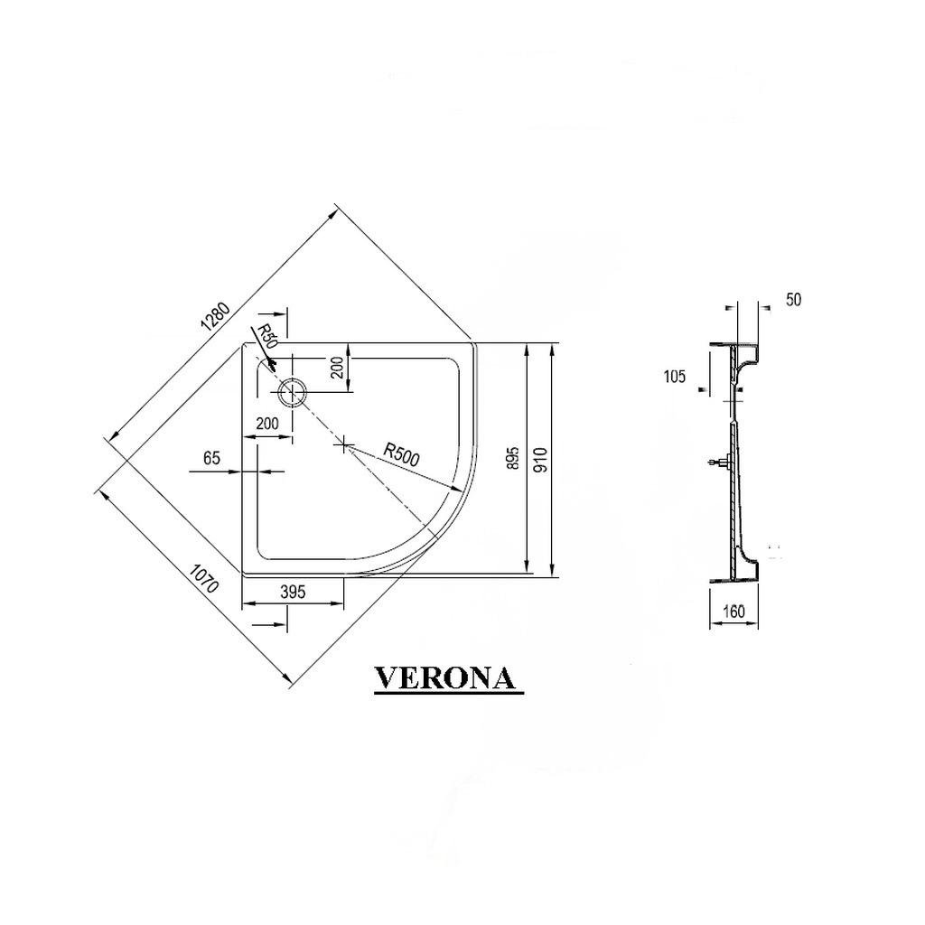 Поддон для душа Ravak Verona ST XАU0000035 акриловый 91x91x16 см (119388) - фото 2