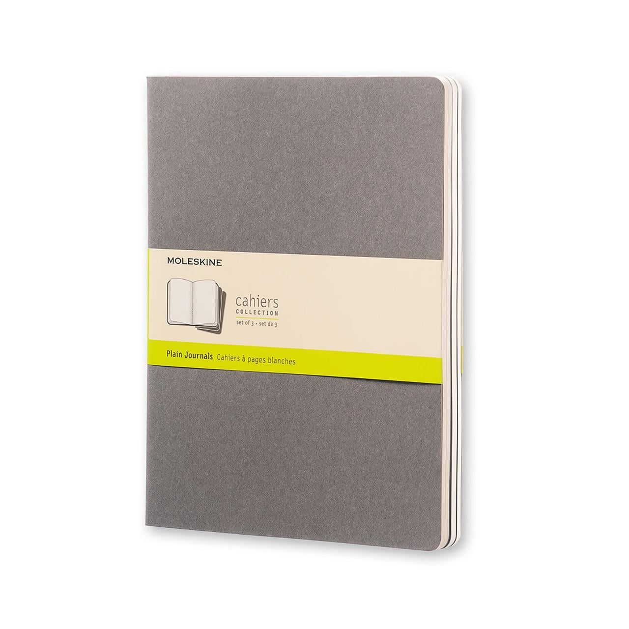 Блокнот Moleskine Cahier большой 120 страниц чистые листы теплый 19х25 см Серый