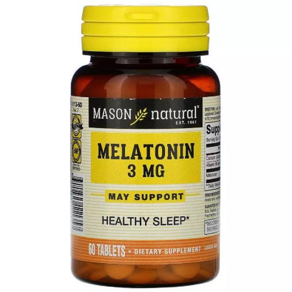 Мелатонин для сна Mason Natural Melatonin 3 мг 60 таблеток (000021137)