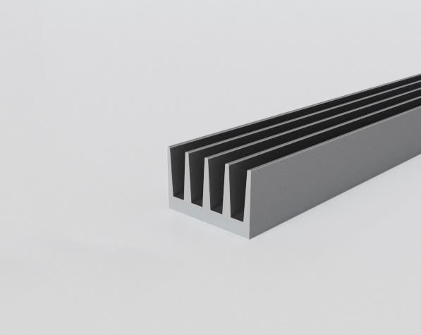 Алюминиевый профиль радиаторный 72х26х100 мм (15297277)