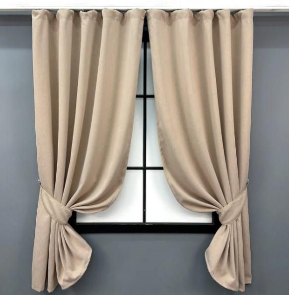 Комплект штор блекаут Eclipse 1,3х1,7 м 2 шт. Песочный (1817ш 35-0400)