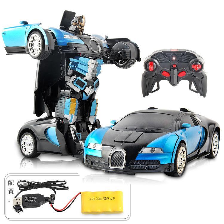 Машинка трансформер Bugatti Car Robot радіокерована Синій (1411822054) - фото 2