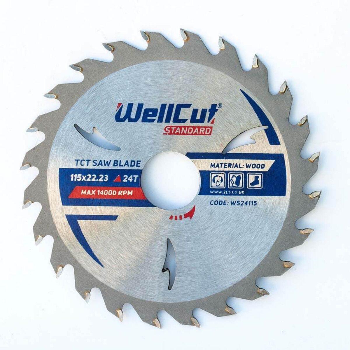 Пильный диск по дереву WellCut Standard 115х22,23 мм 24Т (017973)