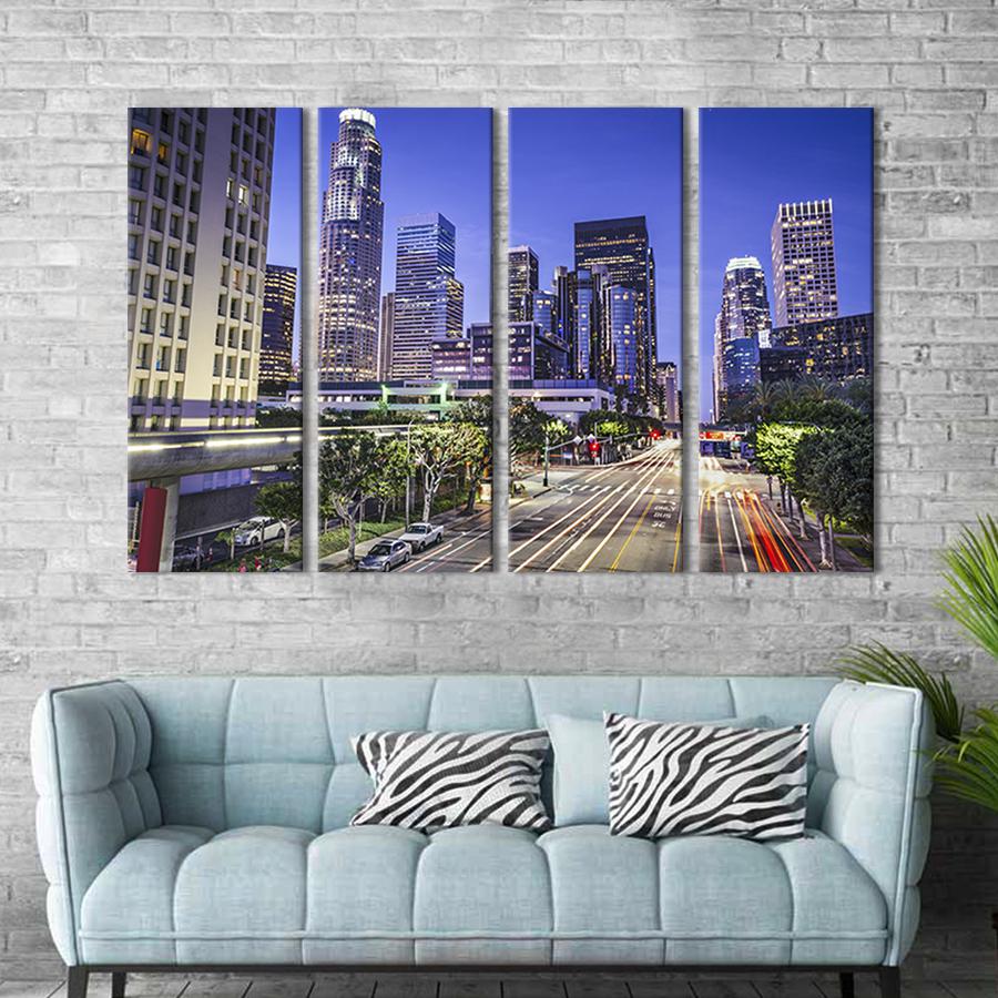 Картина модульная из 4 частей Знаменитый город Лос-Анджелес M 89x53 см (339-41)