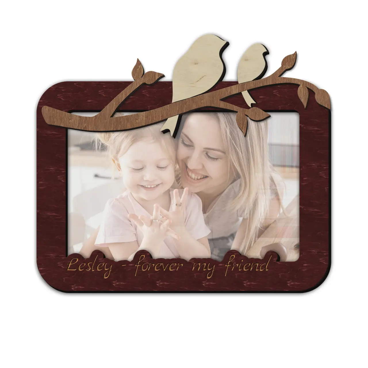 Фоторамка з птахами напис Назавжди мій друг Бордовий (birds_4x6_vertical-4) - фото 1 Фоторамка з птахами напис Назавжди мій друг Бордовий (birds_4x6_vertical-4) - фото 1