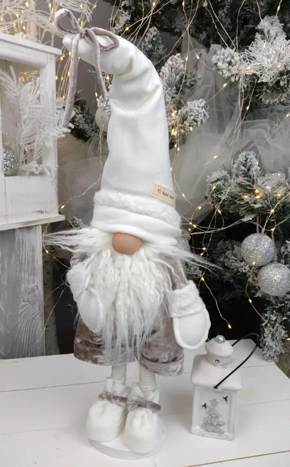 Новогодний Скандинавский Гном 50 см Белый (22393855)
