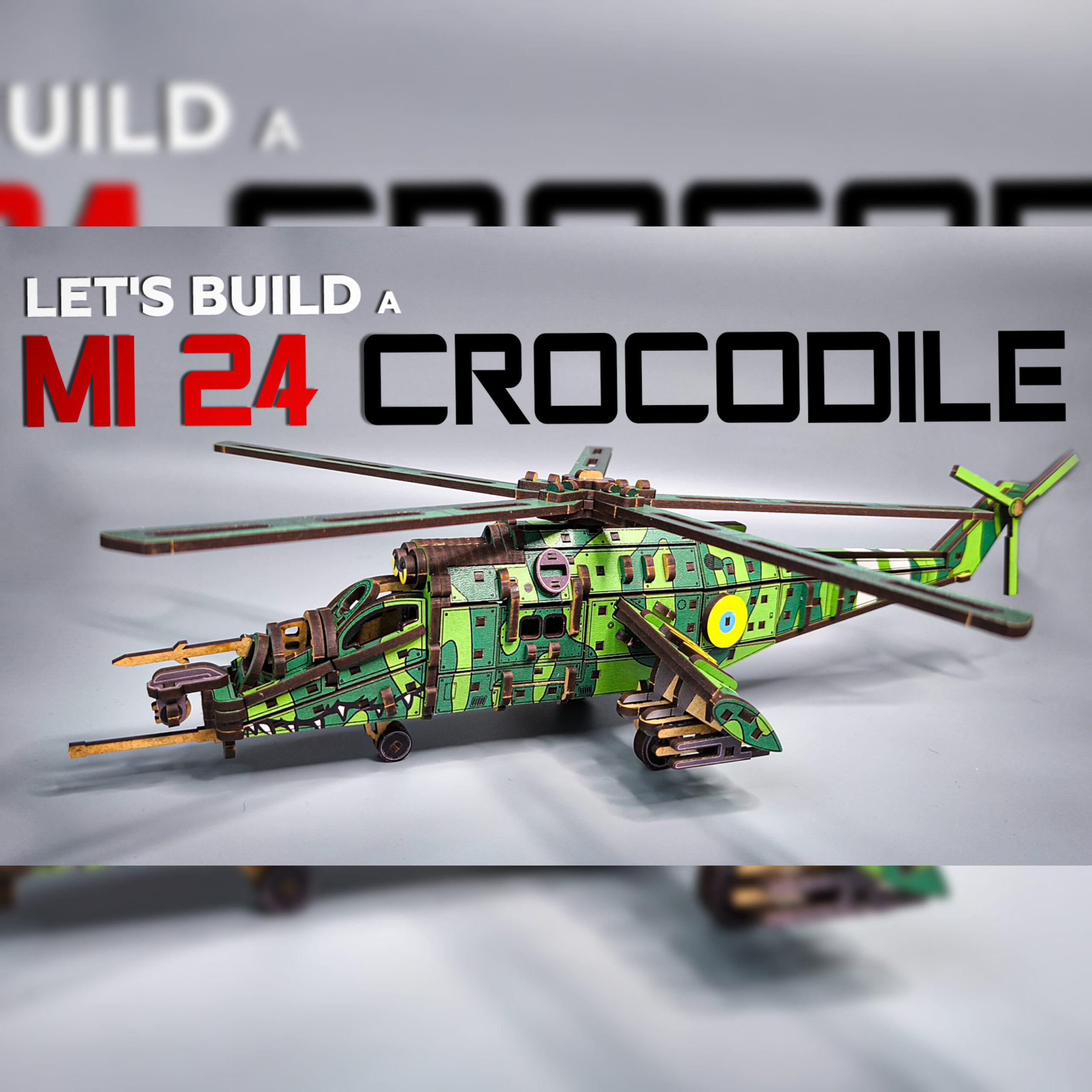 Конструктор дерев'яний THEGRAVIX Гелікоптер Мі-24 Крокодил (04308) - фото 6 Конструктор дерев'яний THEGRAVIX Гелікоптер Мі-24 Крокодил (04308) - фото 6