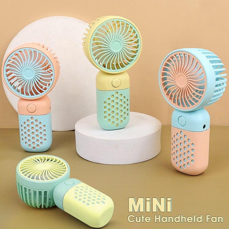 Вентилятор переносний ручний mini Fan Z8 з акумулятором Жовтий (8592B) - фото 3