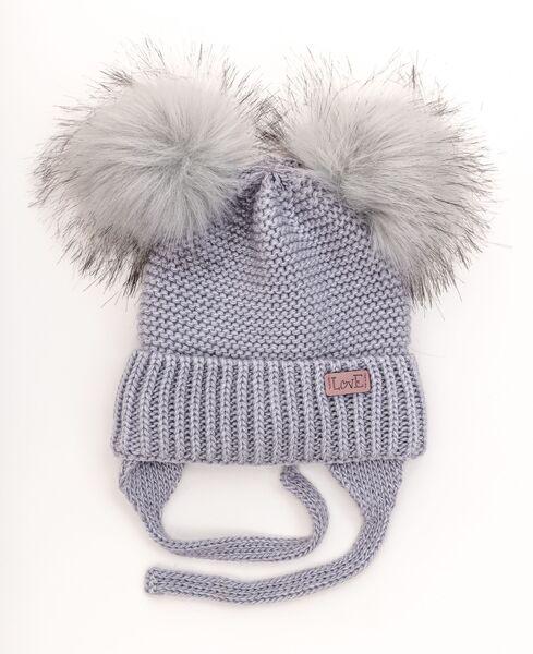 Шапка детская для девочек Мия D825 флис 44-48 см Серый