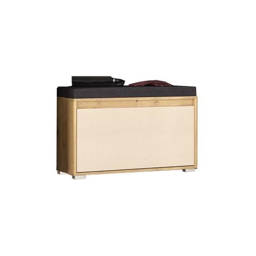 Тумба для обуви с дверкой и мягким сиденьем в коридор прихожая 76х43 см