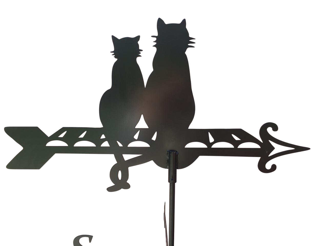 Флюгер большой на крышу Кот с кошкой на крыше на высокий дом 130x90 см (1192387)