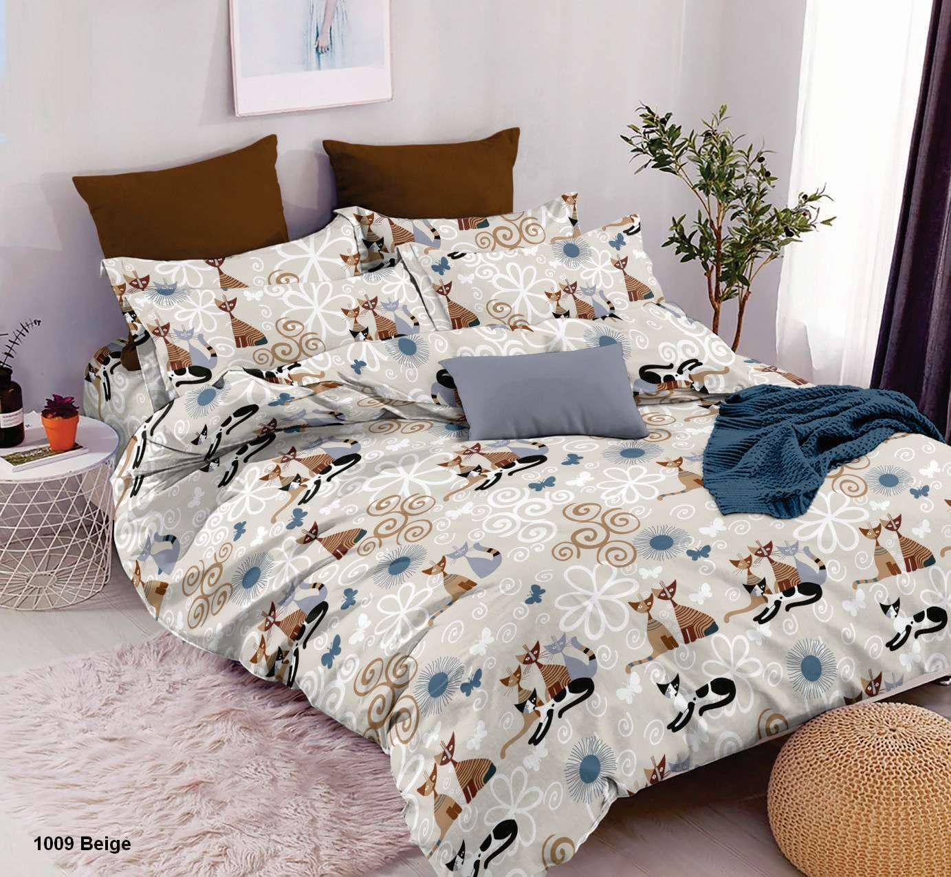 Простирадло полуторне Коти бязь голд люкс 160х220 см Бежевий (22412964) Простирадло полуторне Коти бязь голд люкс 160х220 см Бежевий (22412964)