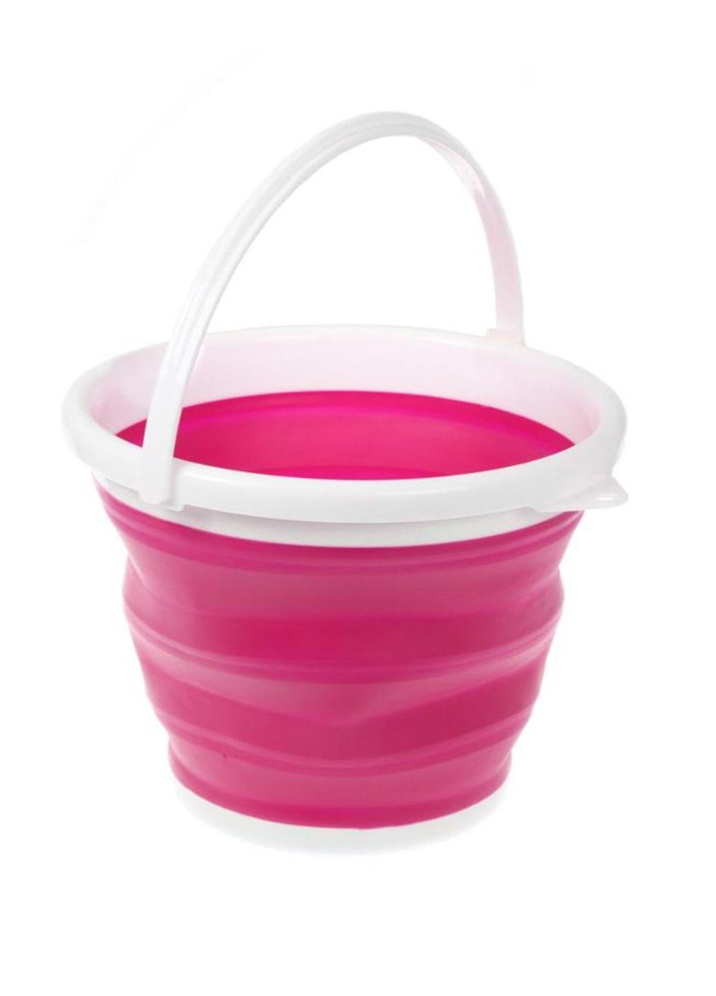 Ведро-трансформер силиконовое L 32х25 см 10,0 л Розовый (3828L2М)