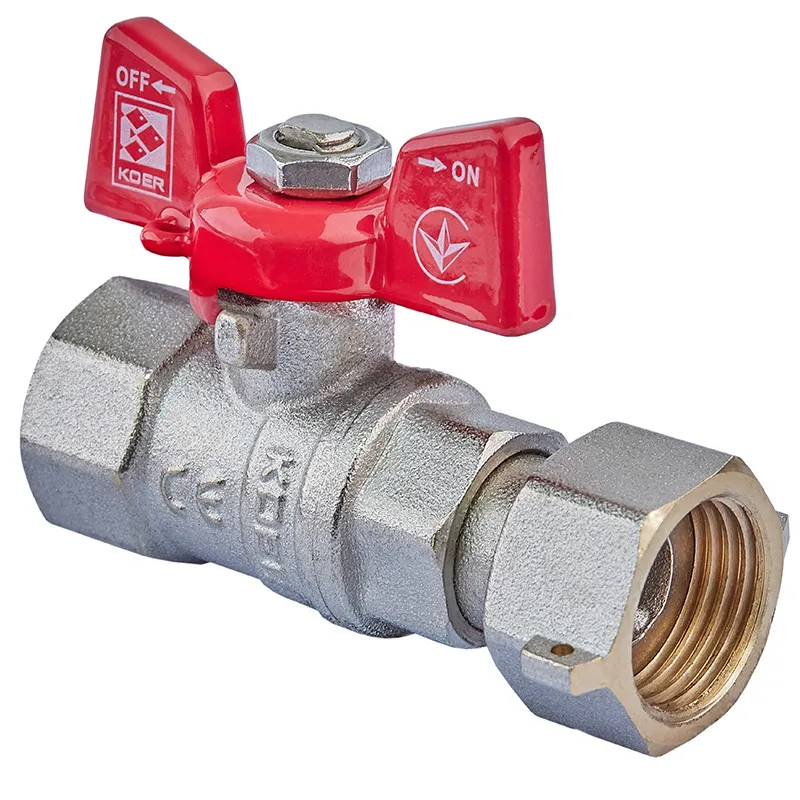 Кран с накидной гайкой KOER KR.222 ГГБ газ 3/4" (OL-KR4770)