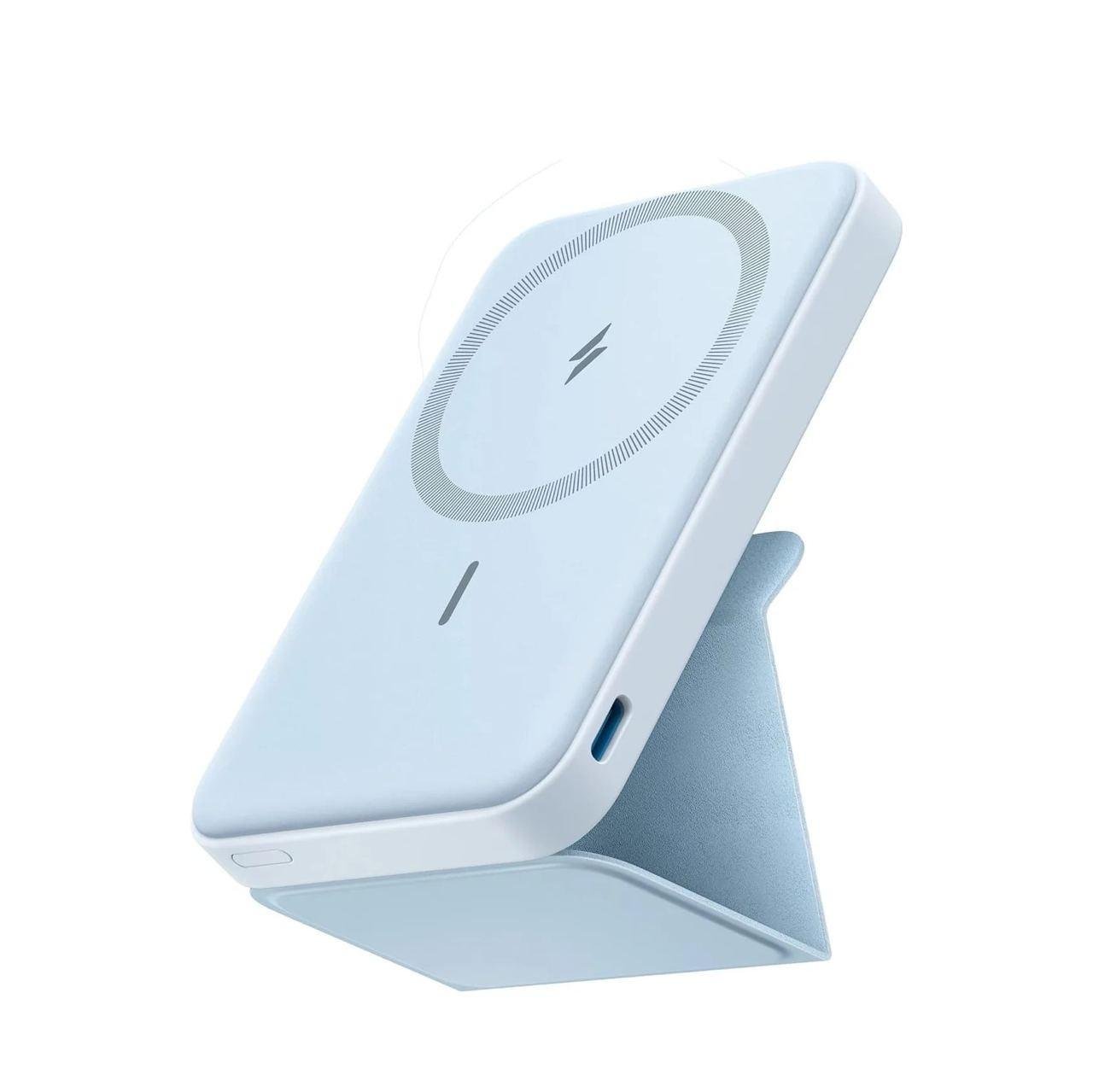 Повербанк магнитный Anker MagGo 622 5000 mAh с беспроводной зарядкой и подставкой (A1614)