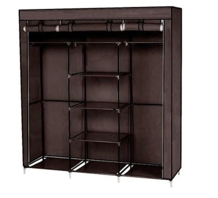 Тканинна шафа з каркасом STORAGE WARDROBE 88130 LK-14 3 секції 175х130х45 см - фото 1