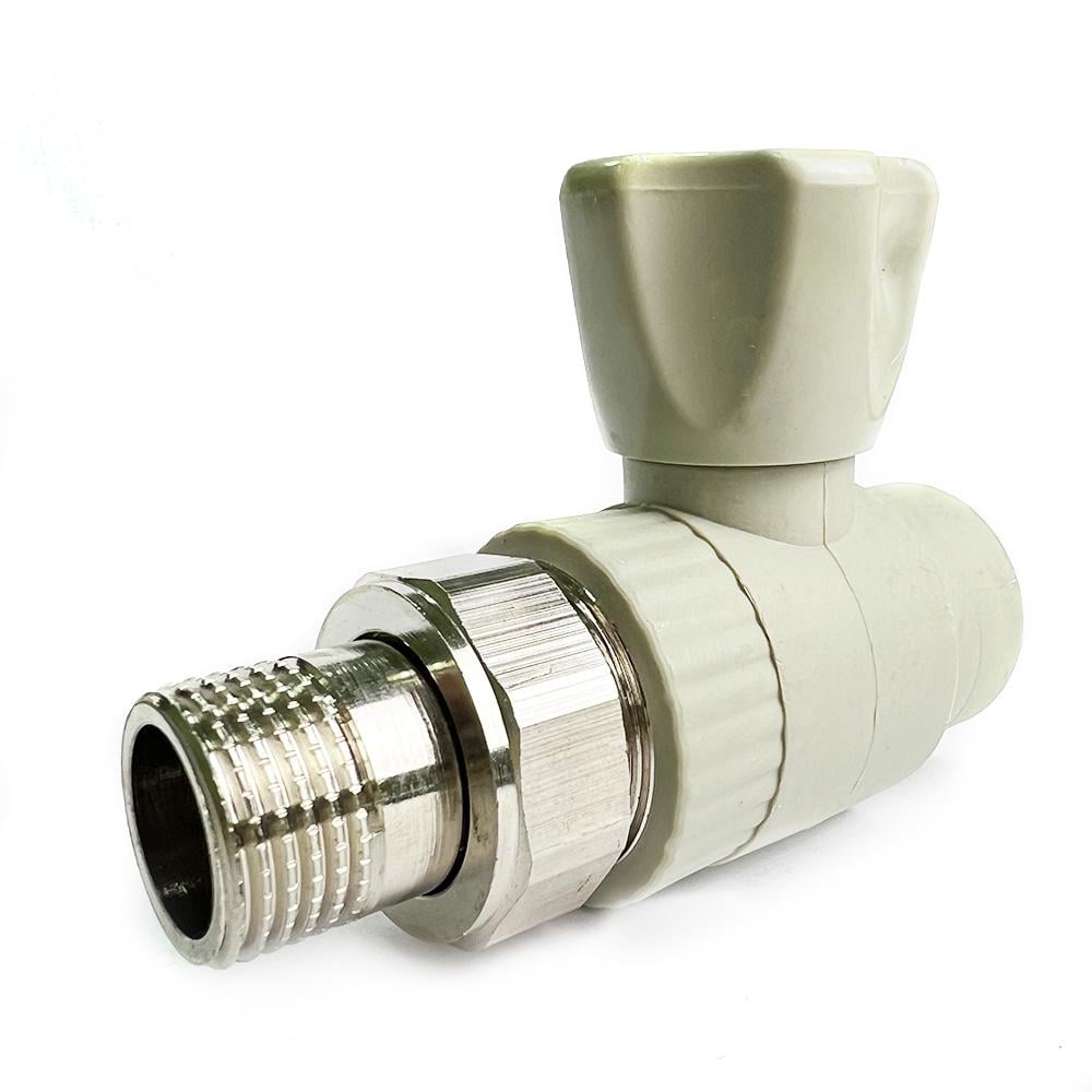 Кран радіаторний SANTAN Profi 25х3/4" PP-R прямий кульовий з накидною гайкою (339976)