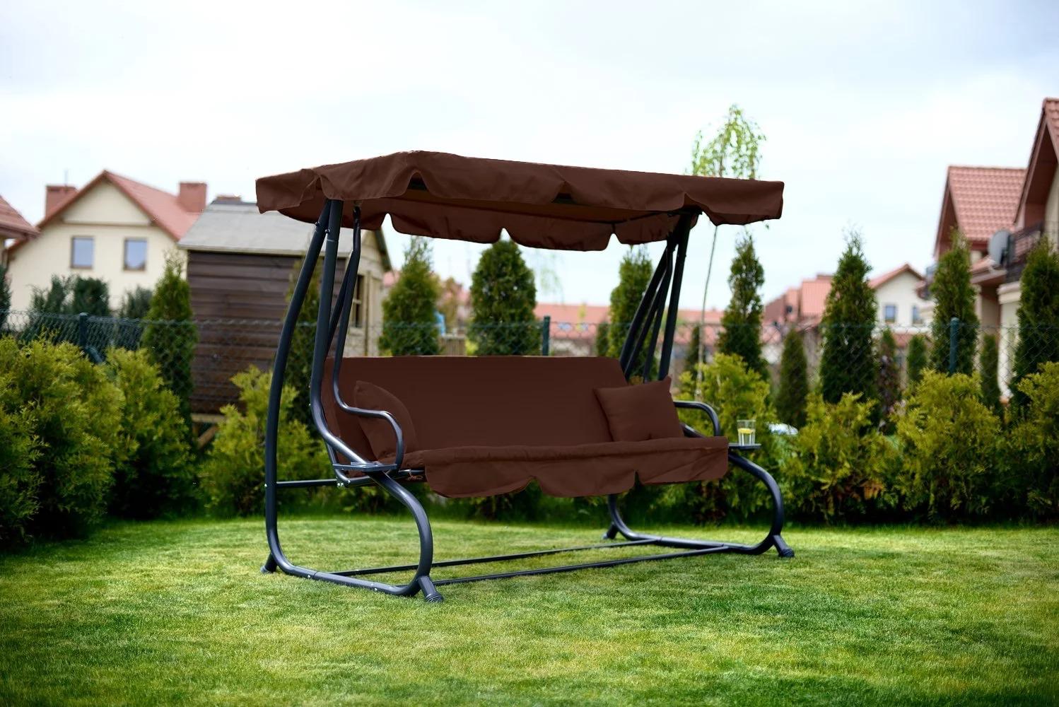 Садова гойдалка-диван Fregat Relax Plus розкладна Коричневий - фото 2 Садова гойдалка-диван Fregat Relax Plus розкладна Коричневий - фото 2