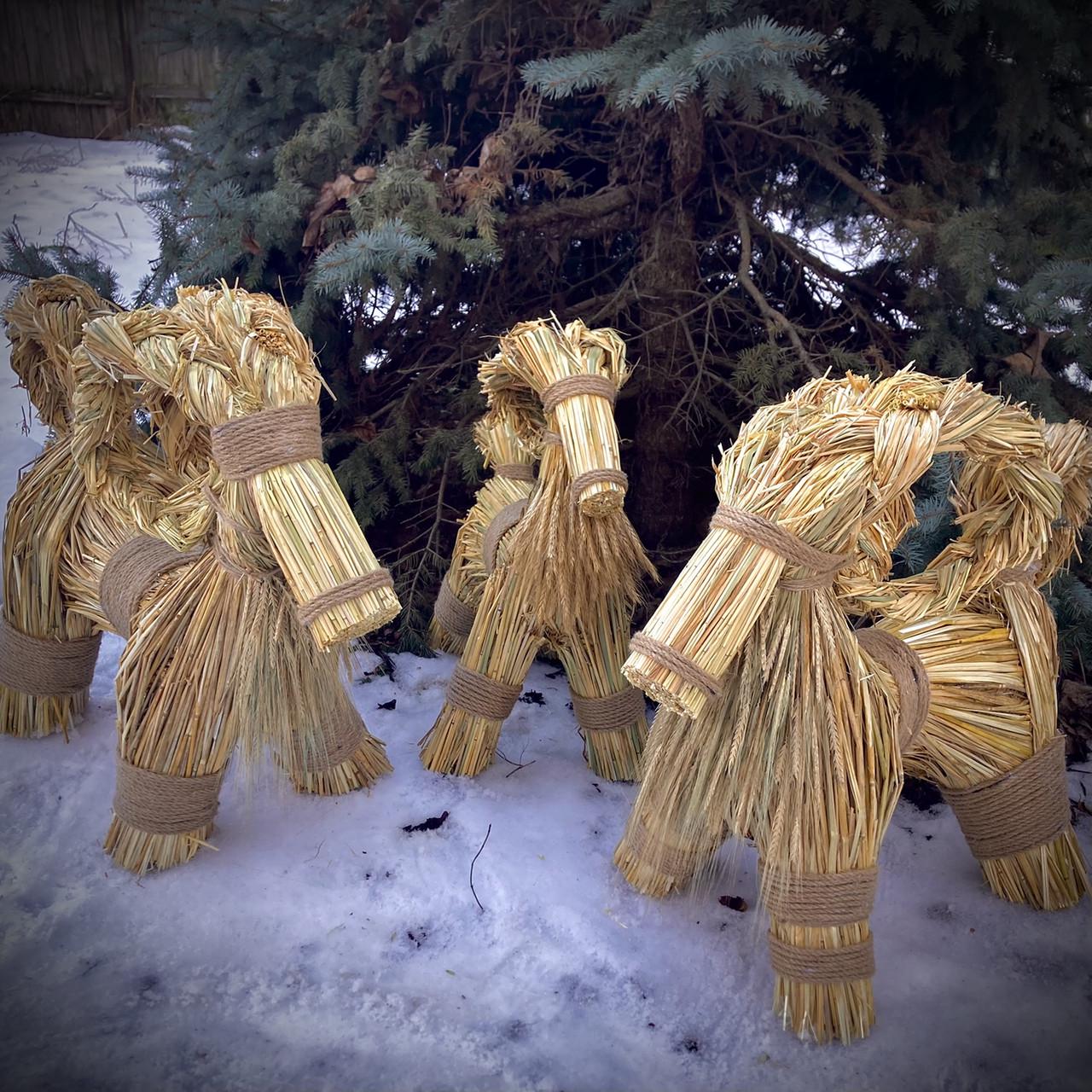 Праздничный Барашек из соломы XL 40-45 см (1939637125) - фото 3 Праздничный Барашек из соломы XL 40-45 см (1939637125) - фото 3