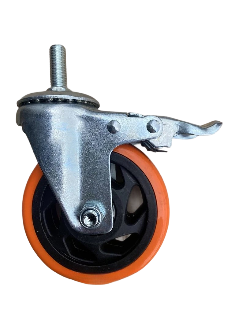 Колесо поворотное PVC с тормозом на штифте 100 мм (1849059957) - фото 2