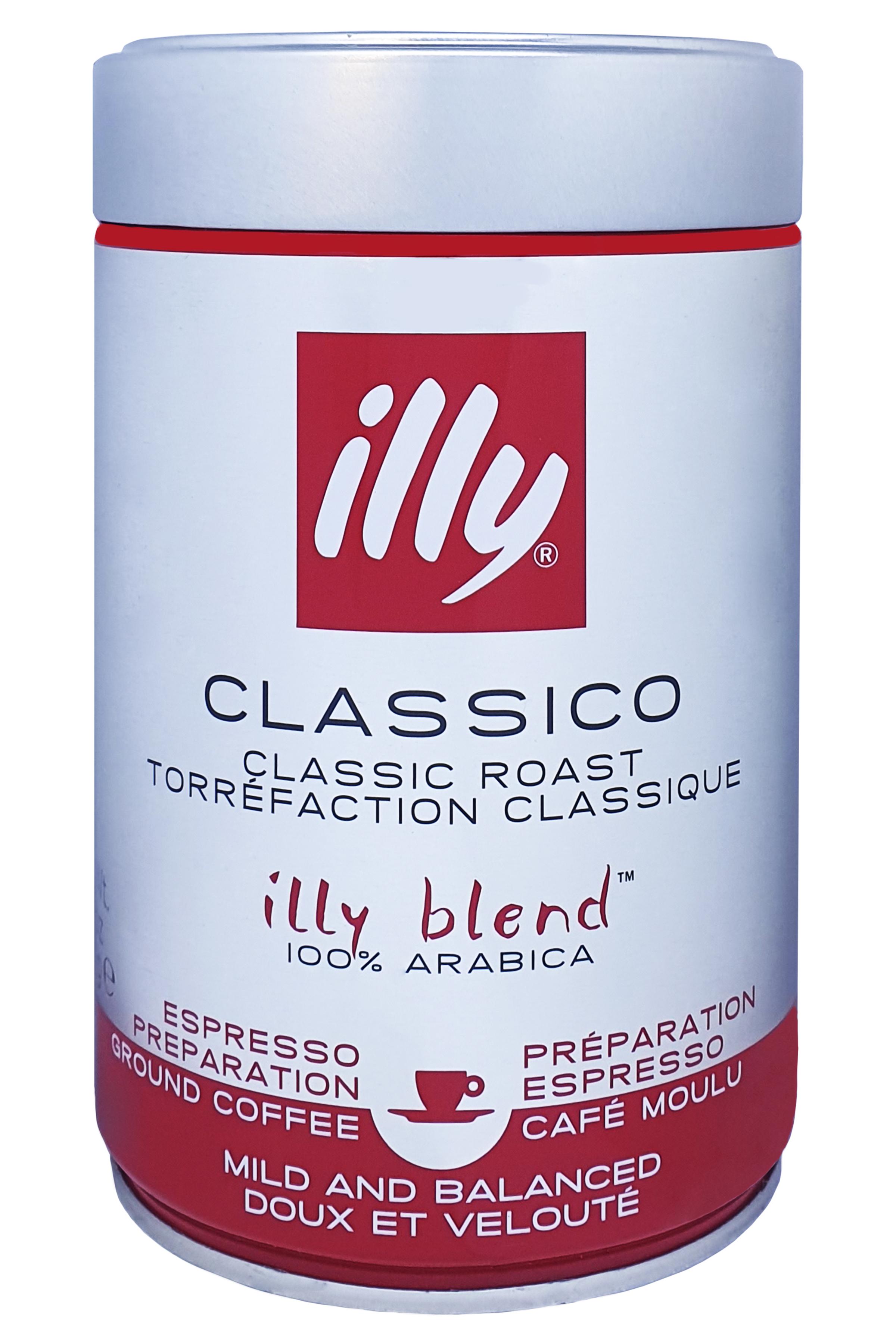 Кофе illy Classico Espresso 100% Arabica молотый в металлической банке 250 г (53635)