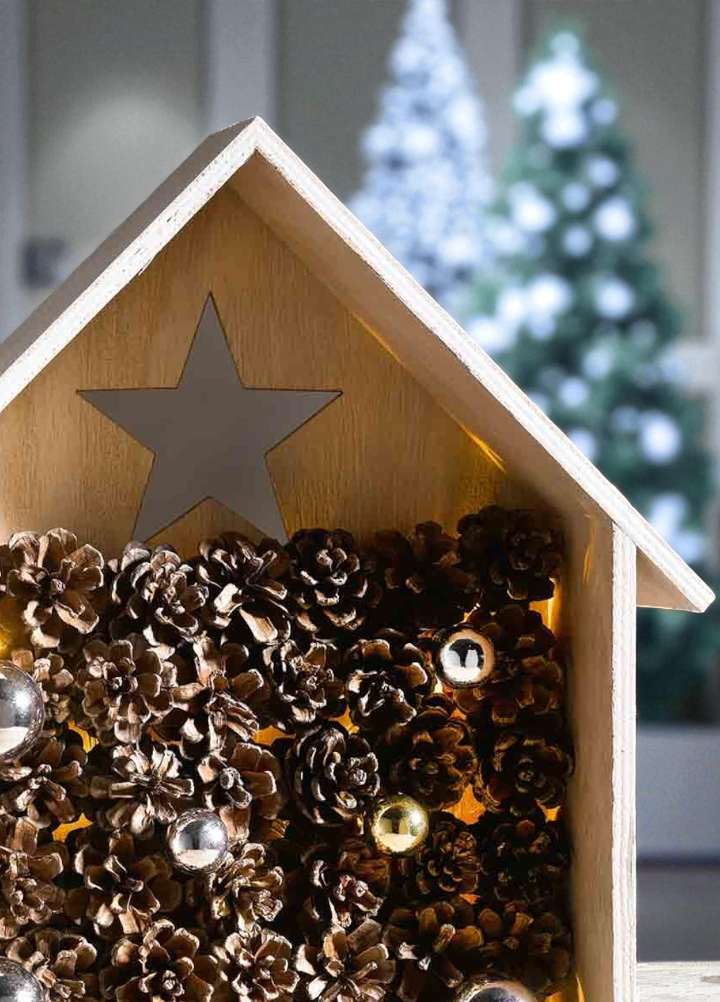 Декор деревянный Livarno Home с led подсветкой 28 см Бежевый (7927) - фото 3 Декор деревянный Livarno Home с led подсветкой 28 см Бежевый (7927) - фото 3