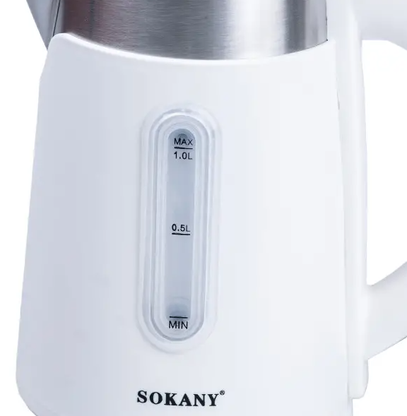 Електрочайник Sokany SK-0808W дисковий 1 л Білий - фото 9