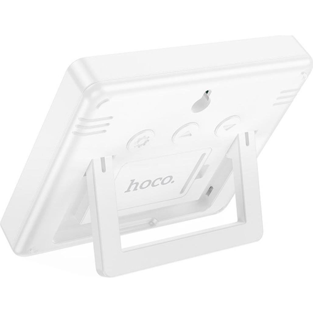 Термометр-гігрометр Hoco HX41 Indoor Electronic Clock with Hygrothermometer White - фото 4