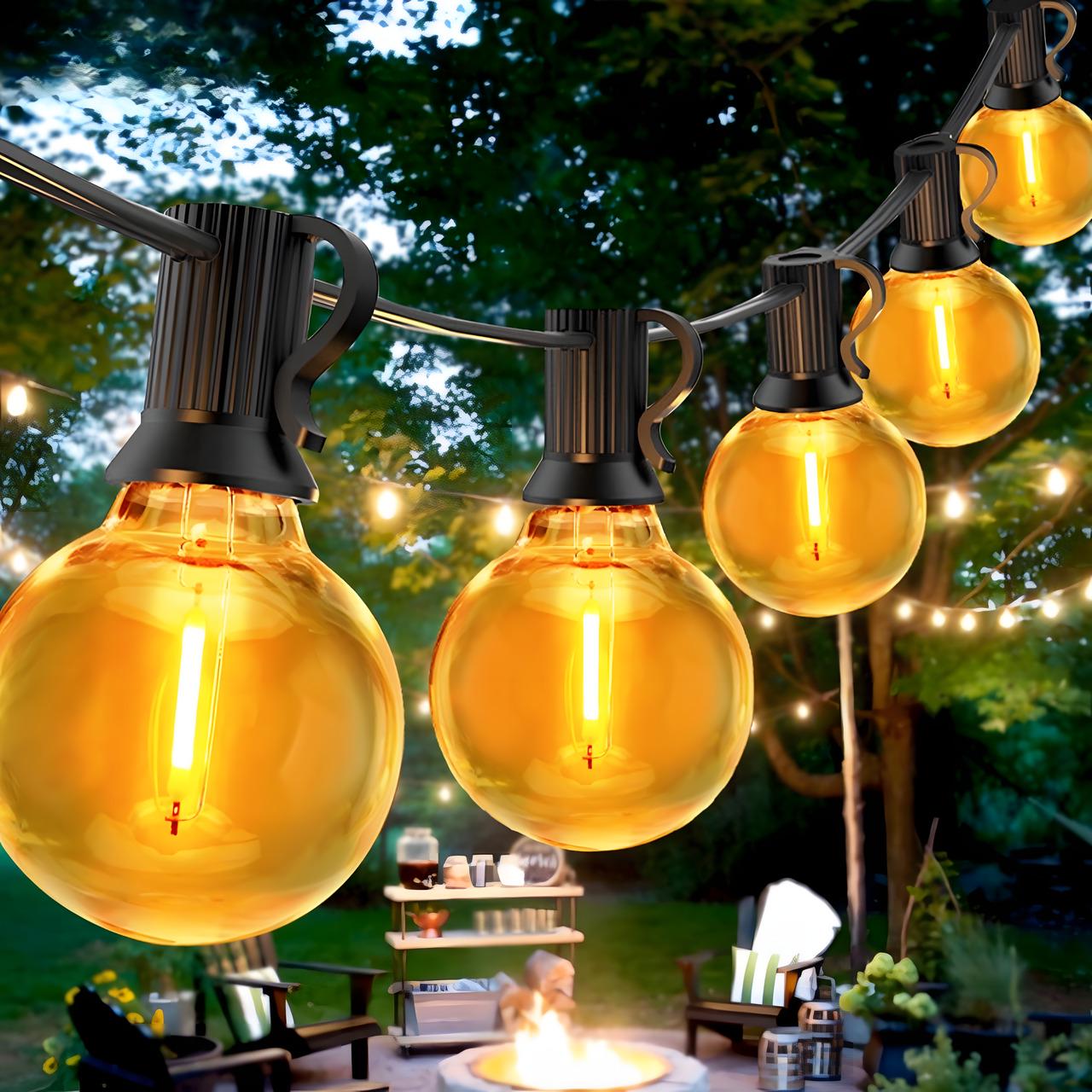 Гірлянда вулична g40 з лампочками 15 м 25+2 лампи Теплий білий (29200068)