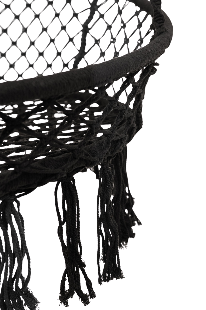 Гойдалка кругла підвісна з подушкою WCG 140 см Чорний (QNSW11BL1) - фото 9