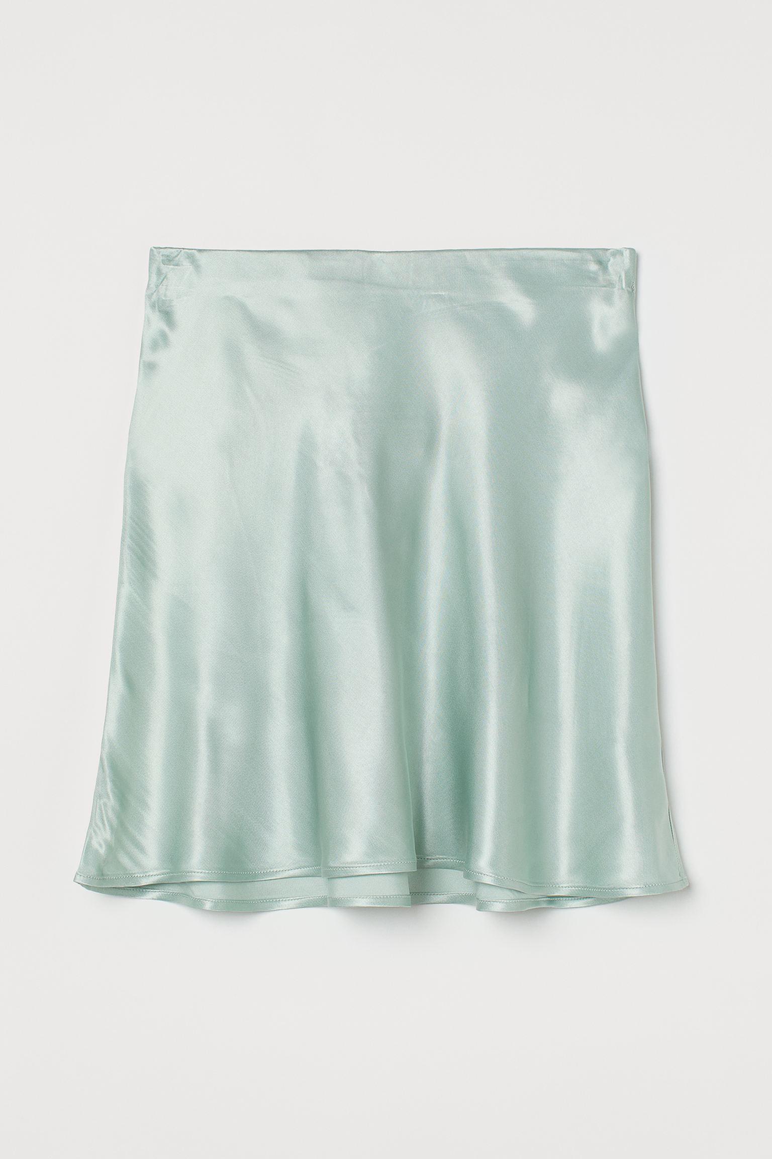 Юбка атласная L Мятный (9899043wer)