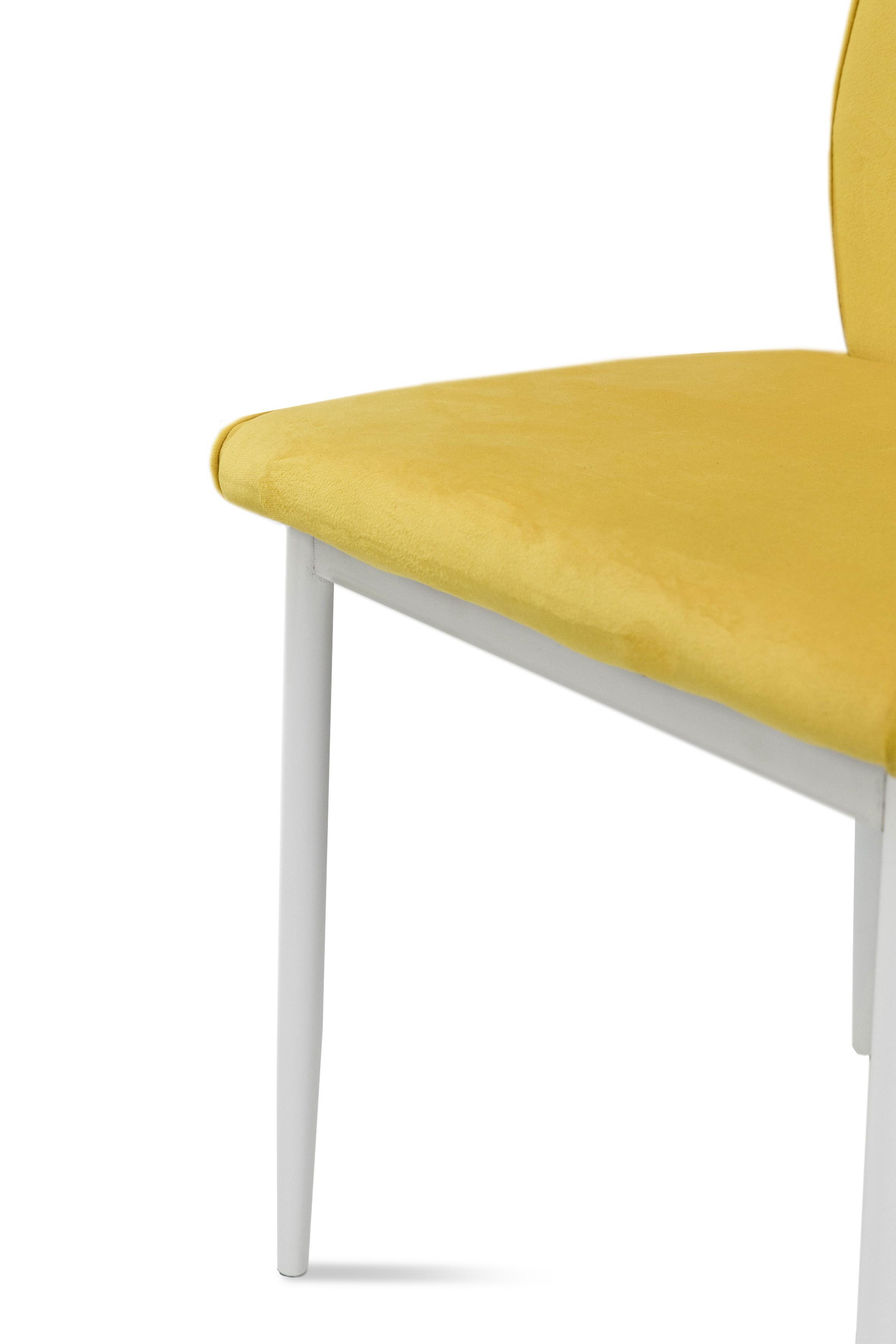 Стул для кухни и гостиной ГРЕЙС Рич 410х970х400 мм Белый/Желтый (GAА0056772) - фото 4