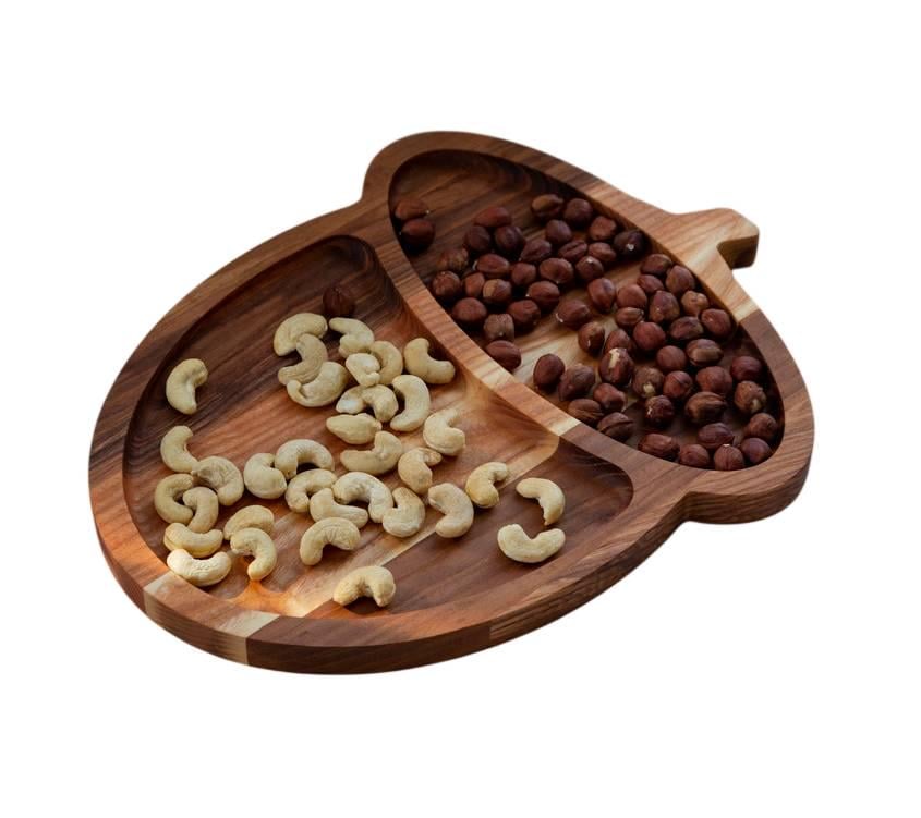 Доска для подачи в виде желудя BVD49 из дерева подарочная 33х26 см (1037)